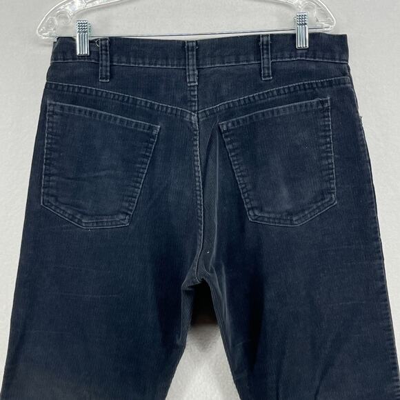 LEVIS 519 Pants Mens 34x36 80s Corduroy Straight Leg Cotton Blue USA VTG - Picture 1 of 14